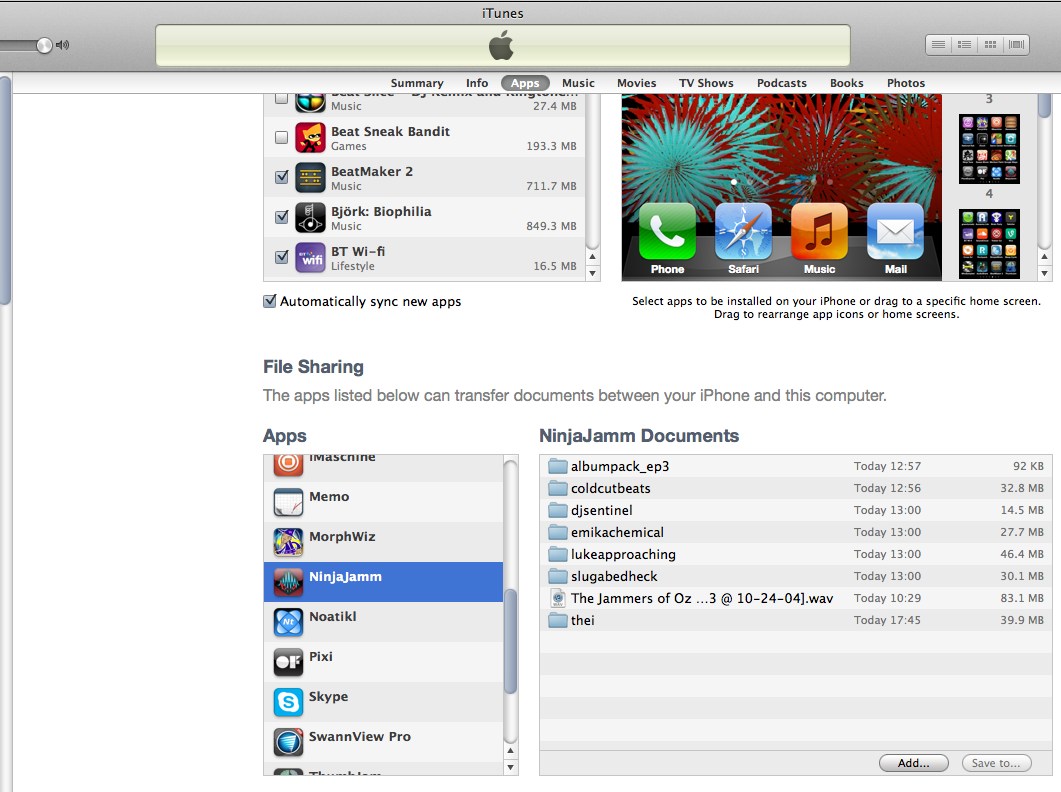 iTunes Sharing