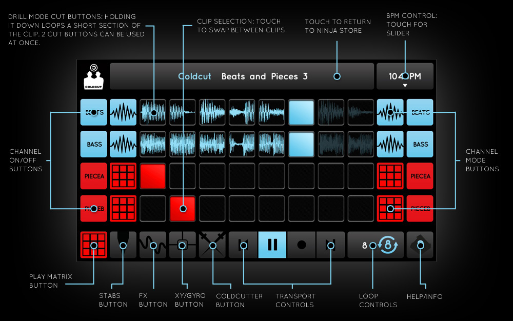 Play matrix - Clip/Drill modes